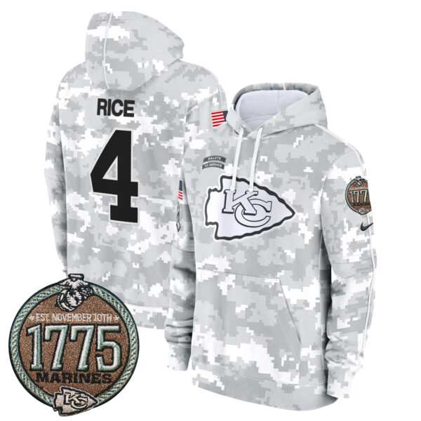 Men's Chiefs 2024 Salute to Service Establishment Year Patch Fleece Pullover Hoodie - All Stitched - Image 7