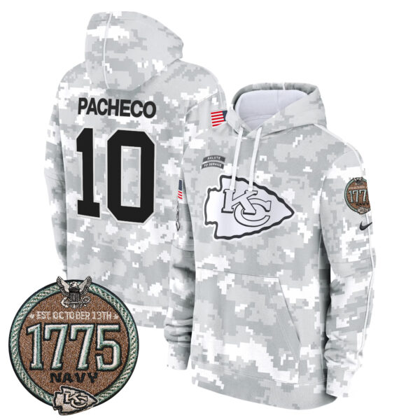Men's Chiefs 2024 Salute to Service Establishment Year Patch Fleece Pullover Hoodie - All Stitched - Image 20