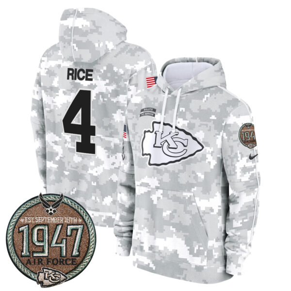 Men's Chiefs 2024 Salute to Service Establishment Year Patch Fleece Pullover Hoodie - All Stitched - Image 31