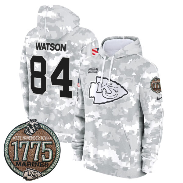 Men's Chiefs 2024 Salute to Service Establishment Year Patch Fleece Pullover Hoodie - All Stitched - Image 5