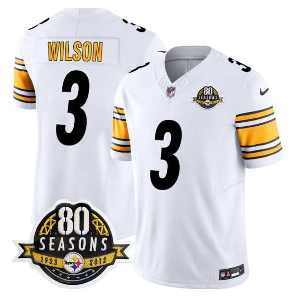 Men's Steelers 80th Anniversary Patch Vapor Limited Jersey - All Stitched - Image 39