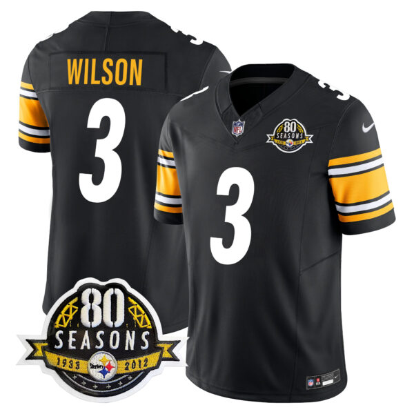 Men's Steelers 80th Anniversary Patch Vapor Limited Jersey - All Stitched - Image 29
