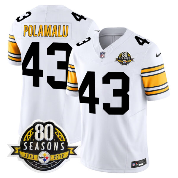 Men's Steelers 80th Anniversary Patch Vapor Limited Jersey - All Stitched - Image 15