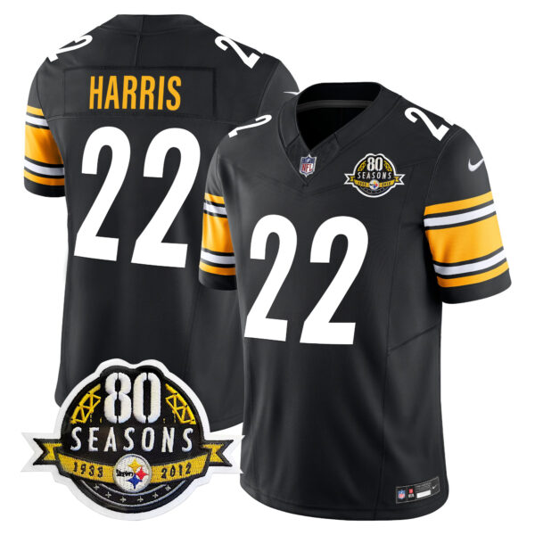 Men's Steelers 80th Anniversary Patch Vapor Limited Jersey - All Stitched - Image 24