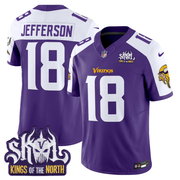 Men's Minnesota Vikings Kings Of The North Patch Vapor Limited Jersey V2 - All Stitched - Image 26