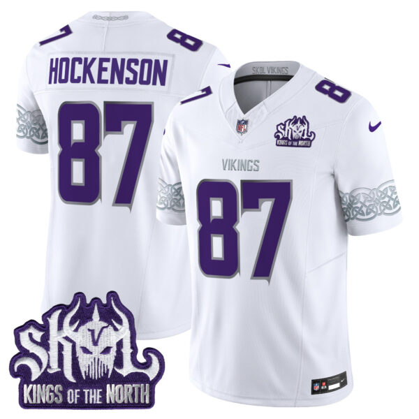 Men's Minnesota Vikings Kings Of The North Patch Vapor Limited Jersey V2 - All Stitched - Image 23