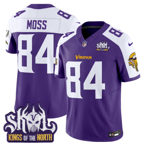 Men's Minnesota Vikings Kings Of The North Patch Vapor Limited Jersey V2 - All Stitched - Image 32