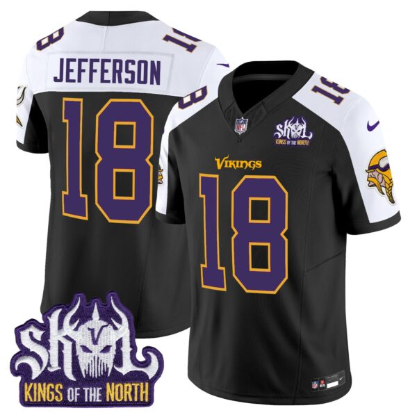 Men's Minnesota Vikings King Of The North Patch Throwback Vapor Limited Jersey V2 - All Stitched - Image 34