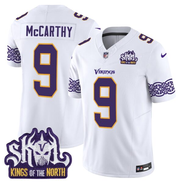 Men's Minnesota Vikings King Of The North Patch Throwback Vapor Limited Jersey V2 - All Stitched - Image 9