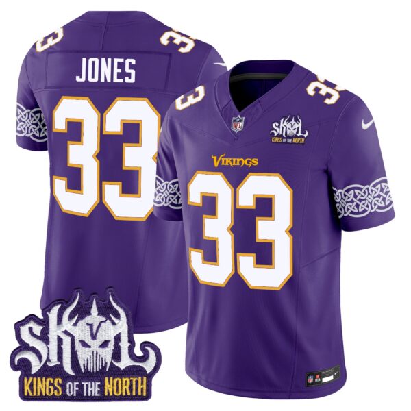 Men's Minnesota Vikings King Of The North Patch Throwback Vapor Limited Jersey V2 - All Stitched - Image 4