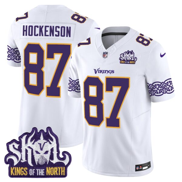 Men's Minnesota Vikings King Of The North Patch Throwback Vapor Limited Jersey V2 - All Stitched - Image 15