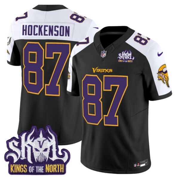 Men's Minnesota Vikings King Of The North Patch Throwback Vapor Limited Jersey V2 - All Stitched - Image 39