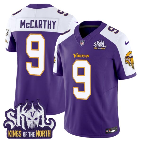 Men's Minnesota Vikings King Of The North Patch Throwback Vapor Limited Jersey V2 - All Stitched - Image 25
