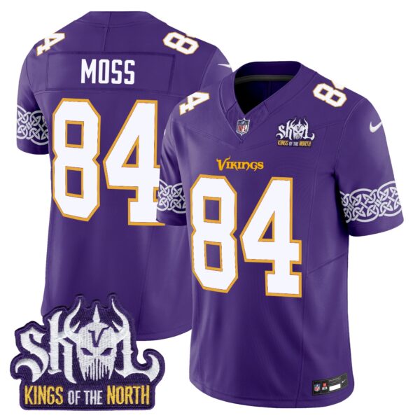Men's Minnesota Vikings King Of The North Patch Throwback Vapor Limited Jersey V2 - All Stitched - Image 8