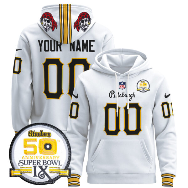 Pittsburgh Steelers 2024 Custom Pullover Hoodie V3 - All Stitched - Image 4