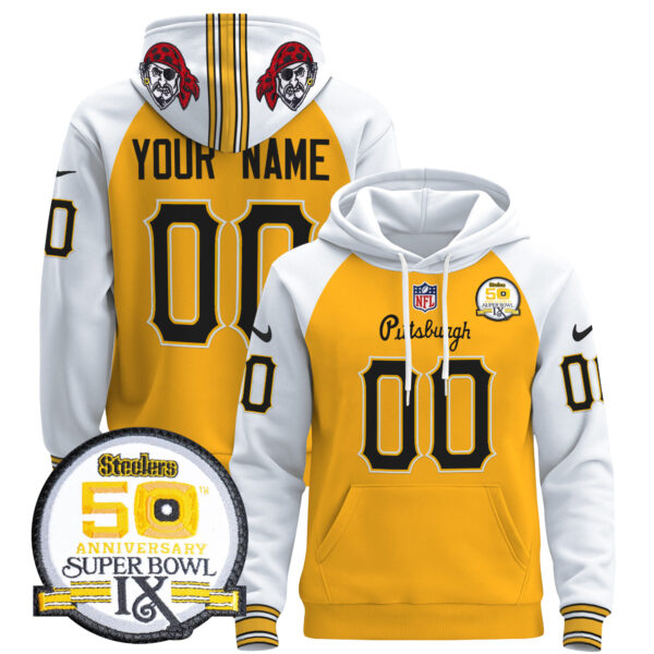Pittsburgh Steelers 2024 Custom Pullover Hoodie V3 - All Stitched - Image 3