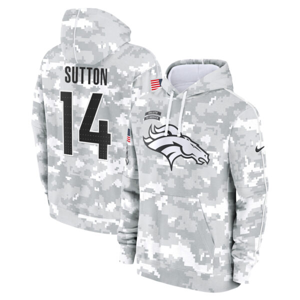 Denver Broncos 2024 Salute to Service Fleece Pullover Hoodie - All Stitched - Image 3