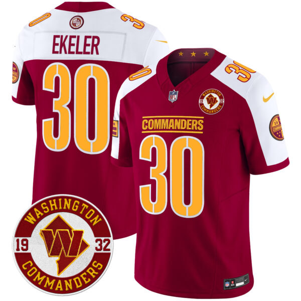 Men's Washington Commanders 2024 Vapor Limited Jersey - Est. 1932 Patch - All Stitched - Image 4