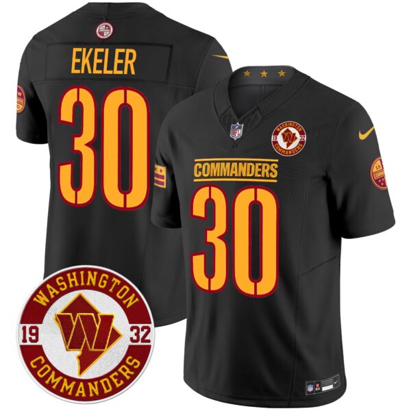 Men's Washington Commanders 2024 Vapor Limited Jersey - Est. 1932 Patch - All Stitched - Image 21