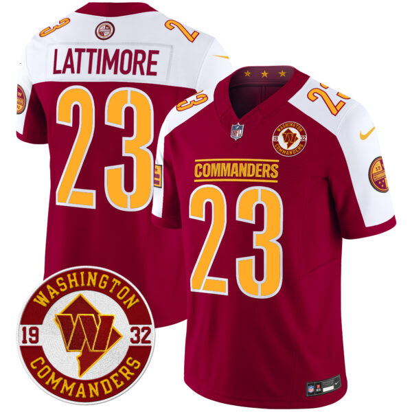 Men's Washington Commanders 2024 Vapor Limited Jersey - Est. 1932 Patch - All Stitched - Image 8