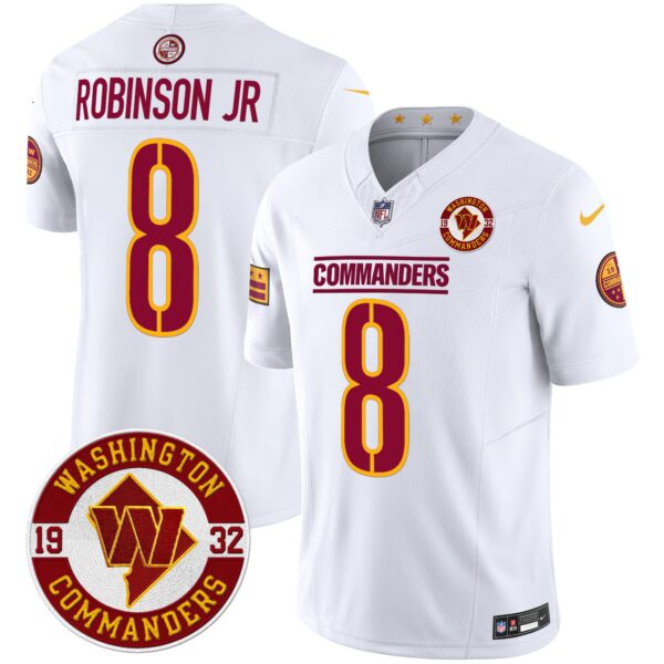 Men's Washington Commanders 2024 Vapor Limited Jersey - Est. 1932 Patch - All Stitched - Image 38