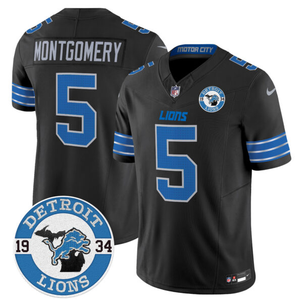 Men's Detroit Lions 2024 Vapor Limited Jersey - Est. 1934 Patch - All Stitched - Image 12