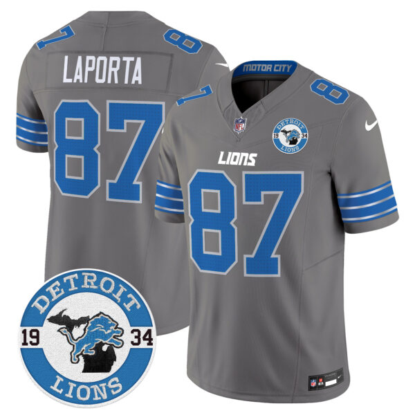 Men's Detroit Lions 2024 Vapor Limited Jersey - Est. 1934 Patch - All Stitched - Image 38