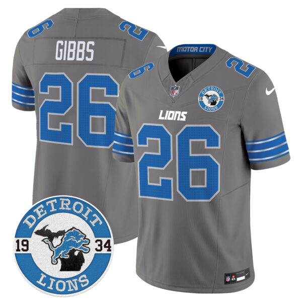 Men's Detroit Lions 2024 Vapor Limited Jersey - Est. 1934 Patch - All Stitched - Image 39
