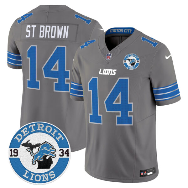 Men's Detroit Lions 2024 Vapor Limited Jersey - Est. 1934 Patch - All Stitched - Image 35