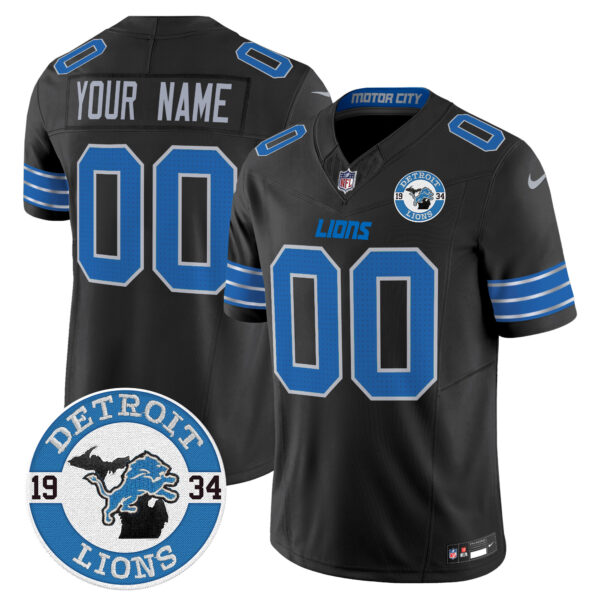 Detroit Lions 2024 Vapor Limited Custom Jersey - Est. 1934 Patch - All Stitched - Image 2