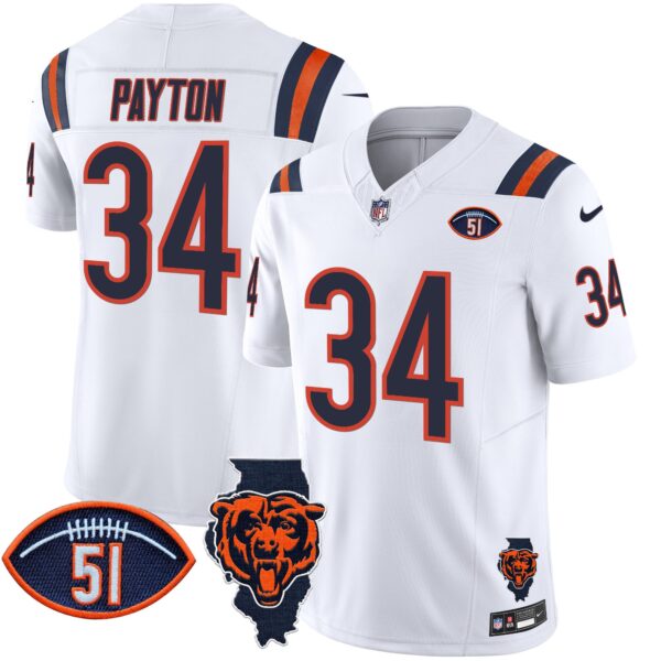 Men's Bears Illinois Patch Vapor Limited Jersey V2 - All Stitched - Image 13