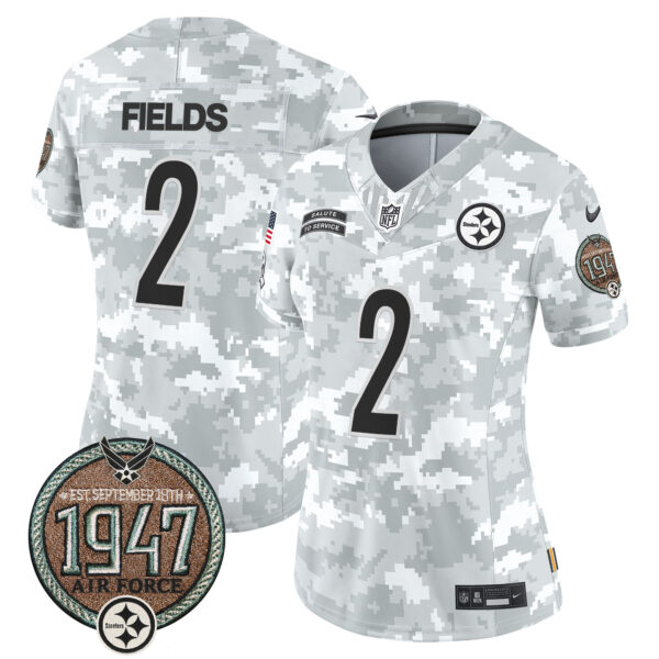Women's Steelers 2024 Salute to Service Establishment Year Patch Vapor Limited Jersey - All Stitched - Image 29