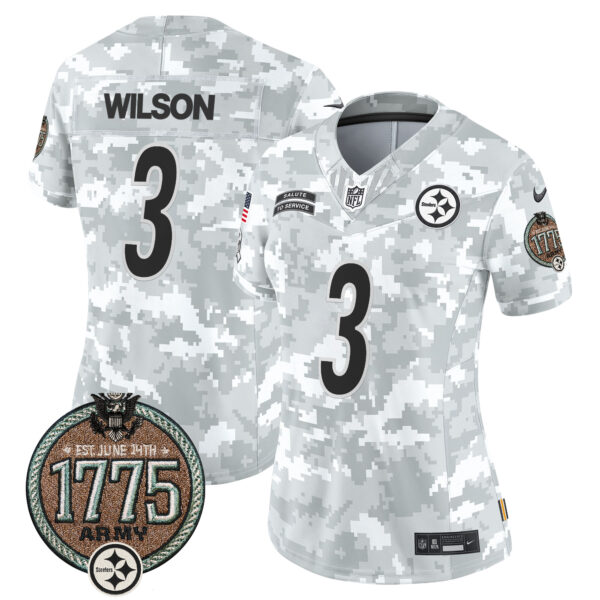 Women's Steelers 2024 Salute to Service Establishment Year Patch Vapor Limited Jersey - All Stitched - Image 10