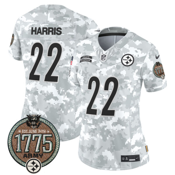 Women's Steelers 2024 Salute to Service Establishment Year Patch Vapor Limited Jersey - All Stitched - Image 15