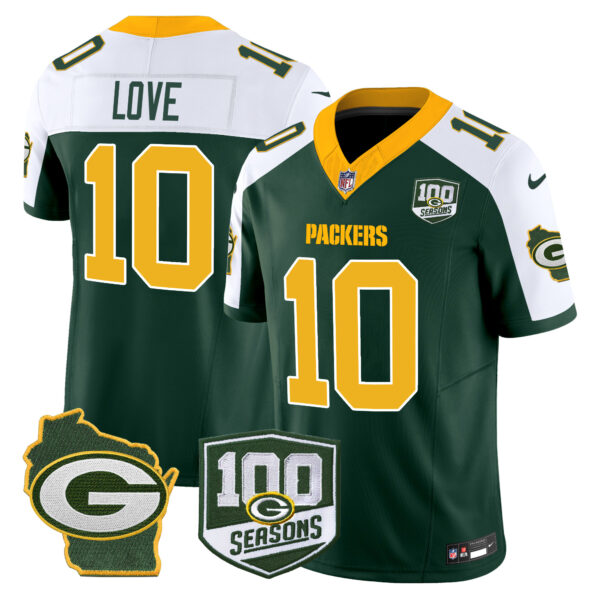 Men's Packers 100th Season & Home Patch Vapor Limited Jersey - All Stitched - Image 8