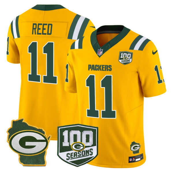Men's Packers 100th Season & Home Patch Vapor Limited Jersey - All Stitched - Image 39