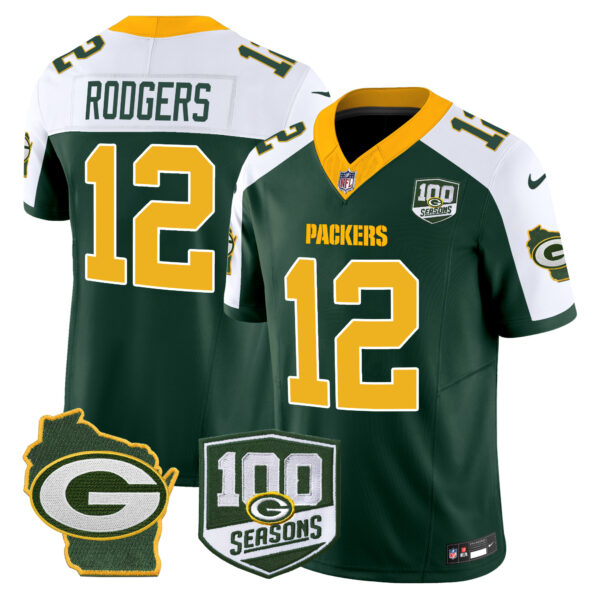 Men's Packers 100th Season & Home Patch Vapor Limited Jersey - All Stitched - Image 12