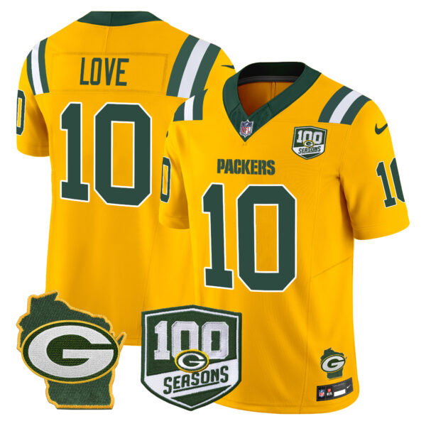 Men's Packers 100th Season & Home Patch Vapor Limited Jersey - All Stitched - Image 36