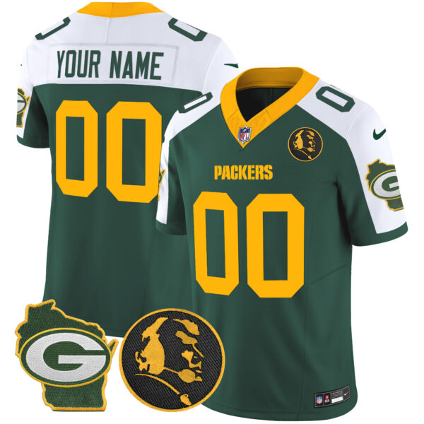 Packers John Madden & Home Patch Vapor Limited Custom Jersey - All Stitched - Image 2