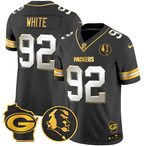 Men's Packers John Madden & Home Patch Gold Vapor Limited Jersey - All Stitched - Image 31