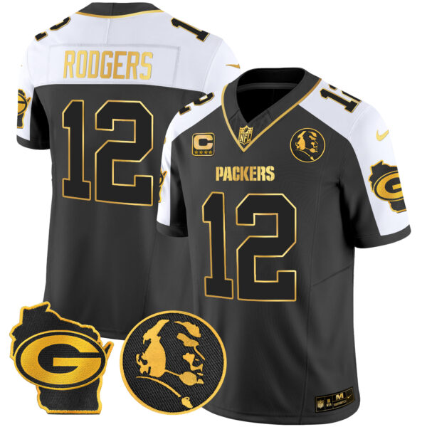 Men's Packers John Madden & Home Patch Gold Vapor Limited Jersey - All Stitched - Image 5