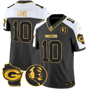 Men's Packers John Madden & Home Patch Gold Vapor Limited Jersey - All Stitched