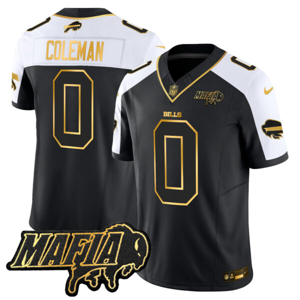 Men's Buffalo Bills 2025 Bills Mafia Patch Gold Vapor Limited Jersey - All Stitched - Image 7