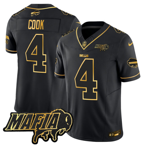 Men's Buffalo Bills 2025 Bills Mafia Patch Gold Vapor Limited Jersey - All Stitched - Image 19