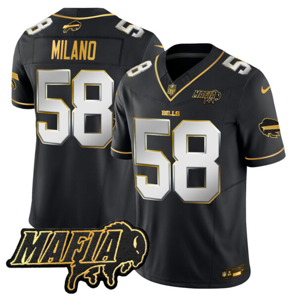 Men's Buffalo Bills 2025 Bills Mafia Patch Gold Vapor Limited Jersey - All Stitched - Image 29
