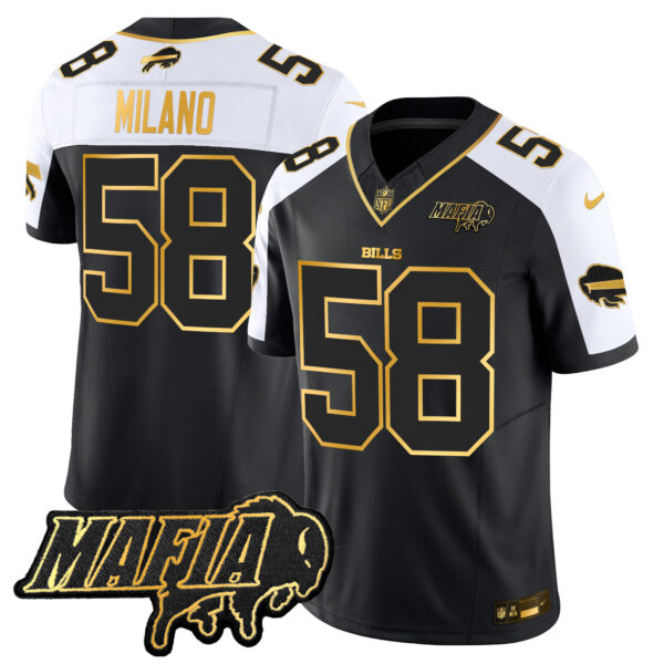 Men's Buffalo Bills 2025 Bills Mafia Patch Gold Vapor Limited Jersey - All Stitched - Image 5
