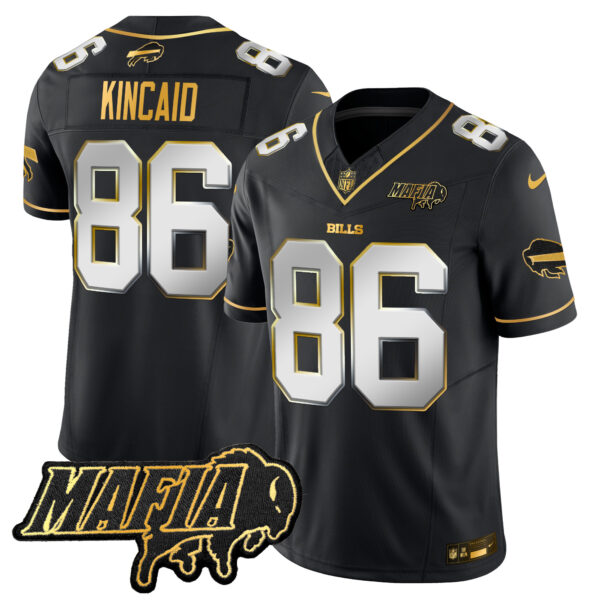 Men's Buffalo Bills 2025 Bills Mafia Patch Gold Vapor Limited Jersey - All Stitched - Image 30