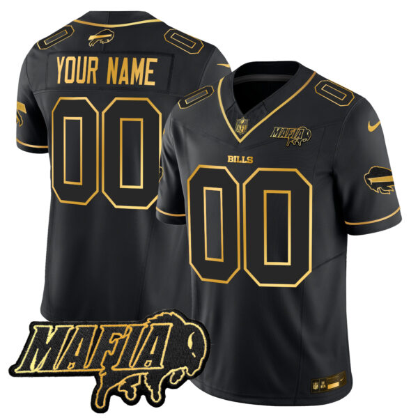 Buffalo Bills 2025 Bills Mafia Patch Gold Vapor Limited Custom Jersey - All Stitched - Image 3