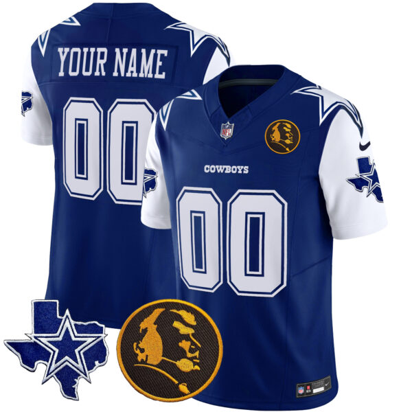 Cowboys Texas & John Madden Patch Vapor Limited Custom Jersey - All Stitched - Image 5