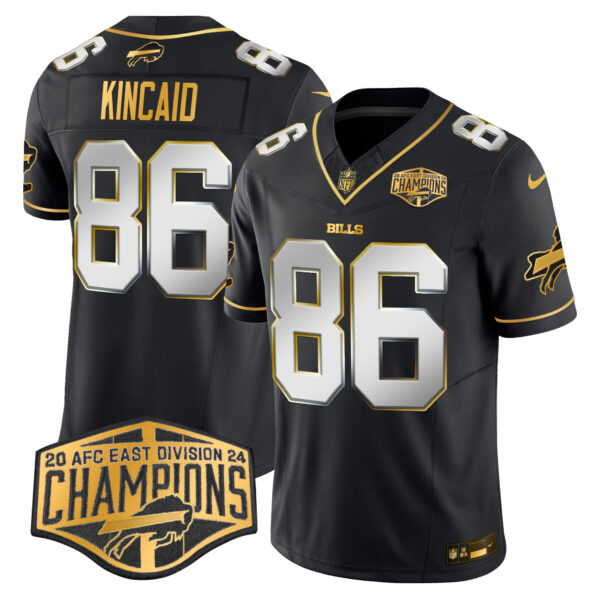 Men's Bills 2024 AFC East Division Champions Gold Vapor Limited Jersey - All Stitched - Image 29